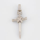 Dije Cruz Clavo 5.4g / 4.6cm Oro Blanco 18K