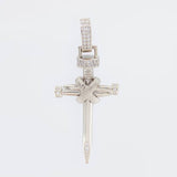 Dije Cruz Clavo 5.4g / 4.6cm Oro Blanco 18K