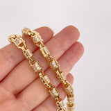 Cadena Rustica Boya 130g / 70cm / 7.5mm Oro Amarillo 18K