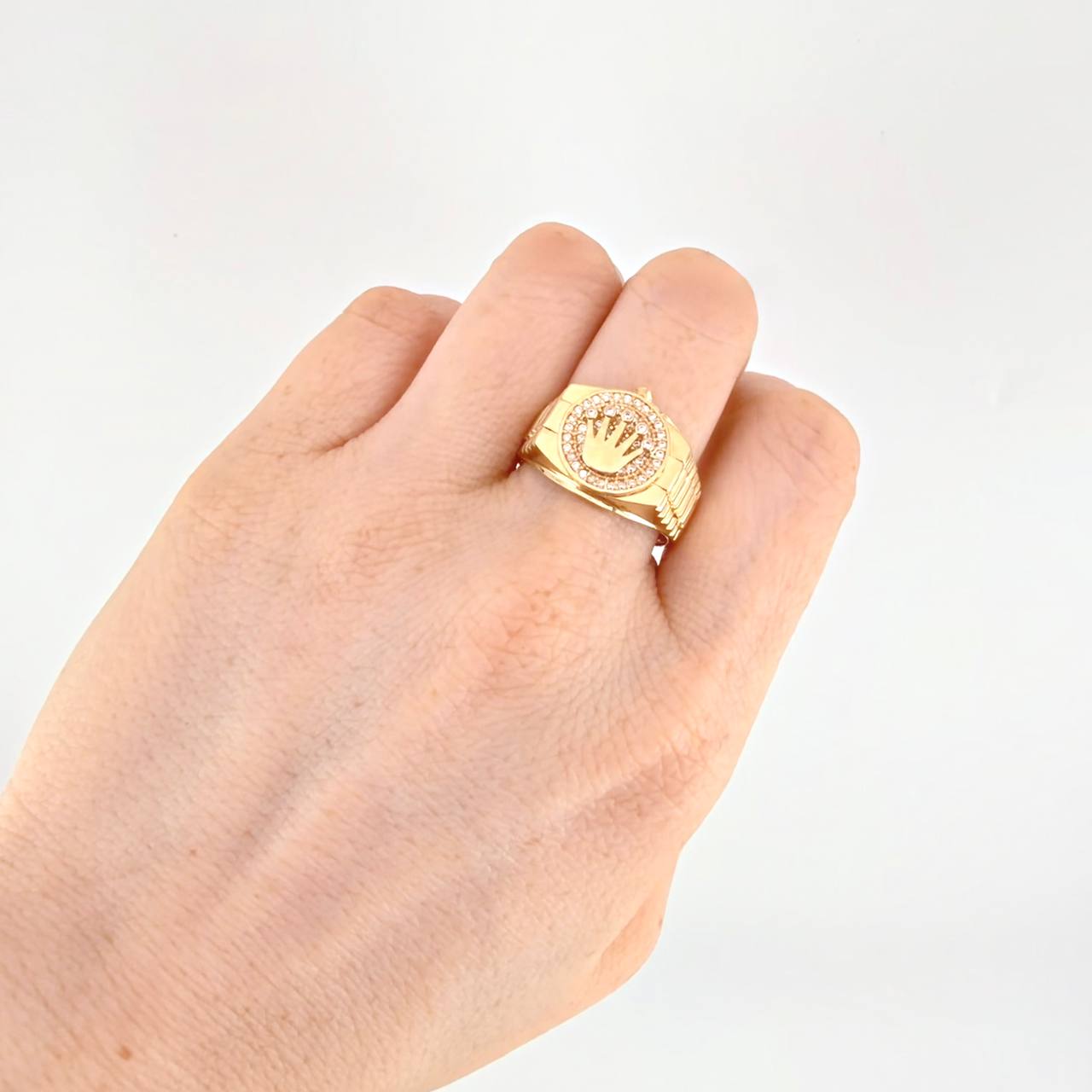 Anillo Correa Corona 4.1g / T9 1/4 Oro Amarillo 18K