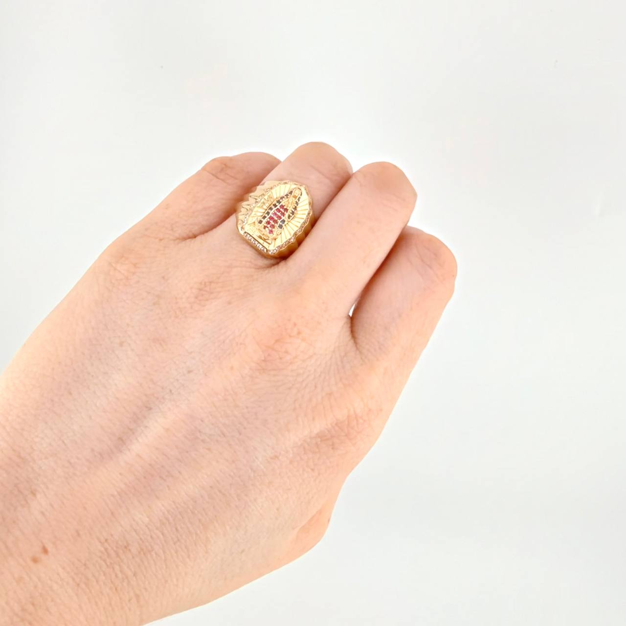 Anillo Virgen Guadalupe 6.15g / T6 1/2 Oro Amarillo 18K