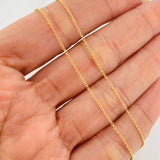 Set Cadena Rolo + Dije Ojo Turco / 1.65g / 45cm Oro Amarillo 18K