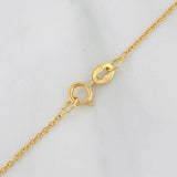 Set Cadena Rolo + Dije Ojo Turco / 1.65g / 45cm Oro Amarillo 18K