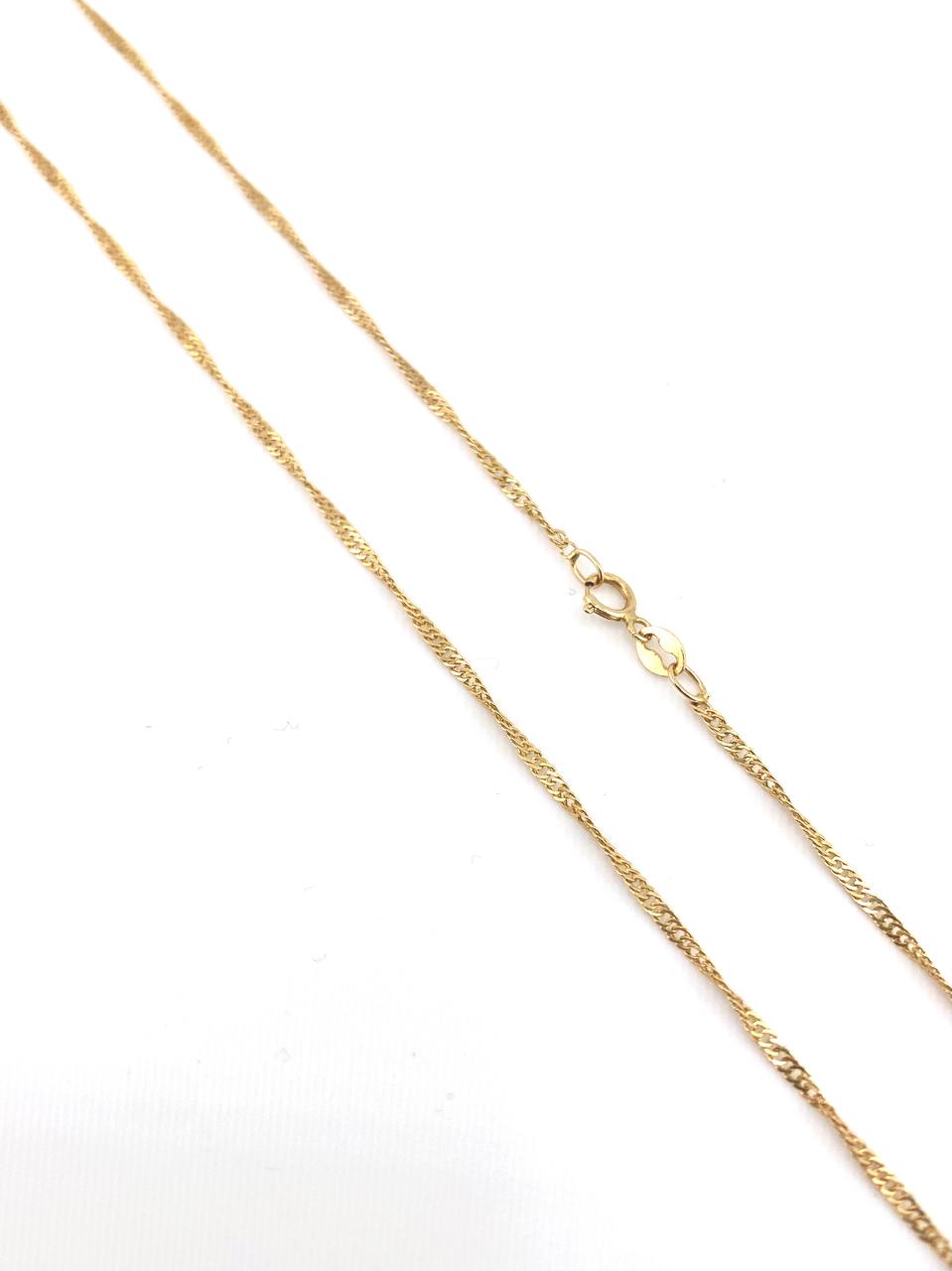 Cadena Singapur 2.15gr / 55cm / 1.4mm Oro Amarillo +3 18K