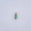 Dije Rectangulo 0.45gr / 1.1cm / Esmeralda 37 Pts Oro Amarillo 18K (Joya) &