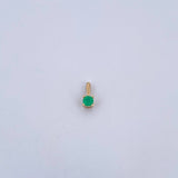 Dije Redondo 0.3gr / 0.7cm / Esmeralda 7 Pts Oro Amarillo 18K (Joya) &