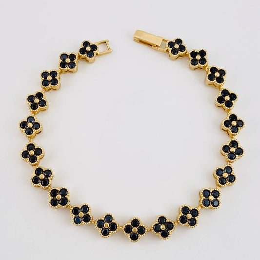 Pulso Tenis Trebol 15.9 g / 20 cm / 7.8 mm Oro Amarillo 18K