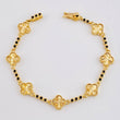 Pulso Burbujas De Trebol Diamantada 10.25 g / 18.5 cm / 9.2 mm Oro Amarillo 18K