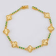 Pulso Burbujas De Trebol Diamantada 11.05 g / 20 cm / 9.3 mm Oro Amarillo 18K