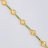 Pulso Burbujas De Trebol Diamantada 11.05 g / 20 cm / 9.3 mm Oro Amarillo 18K