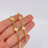 Pulso Burbujas De Trebol Diamantada 11.05 g / 20 cm / 9.3 mm Oro Amarillo 18K