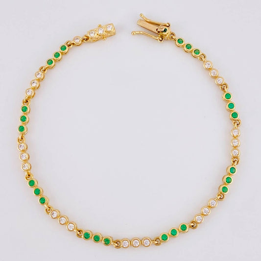 Pulso Tenis Triada Secuencial 6.9 g / 19 cm / 2.7 mm Oro Amarillo 18K