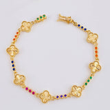 Pulso Burbujas De Trebol 10.5 g / 19 cm / 9.1 mm Oro Amarillo 18K