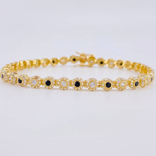 Pulso Tenis Halo 8.8 g / 19 cm / 4.4 mm Oro Amarillo 18K