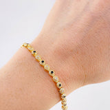 Pulso Tenis Halo 8.8 g / 19 cm / 4.4 mm Oro Amarillo 18K