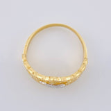 Anillo 15'S Corona 3.6 g / T6 1/2 Dos Oros Amarillo Blanco 18K