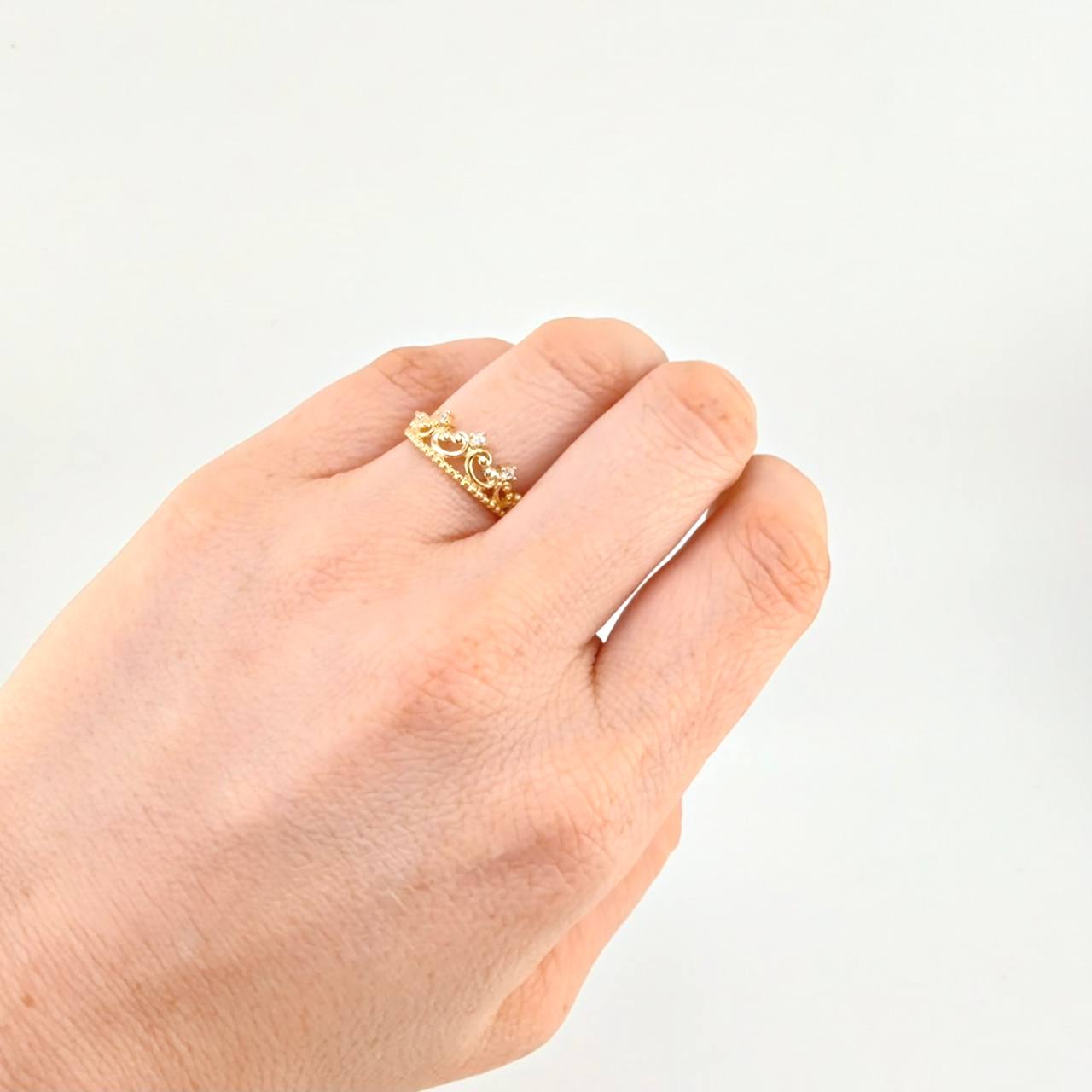 Anillo Corona 2.4 g / T6 Oro Amarillo 18K