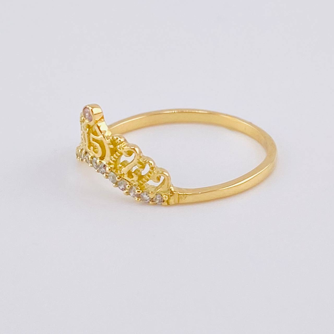 Anillo 15'S Corona 1.8 g / T7 Oro Amarillo 18K