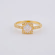 Anillo Solitario Rectangular 2.6 g / T7 1/4 Oro Amarillo 18K