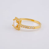 Anillo Solitario Rectangular 2.6 g / T7 1/4 Oro Amarillo 18K