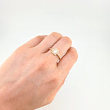 Anillo Solitario Rectangular 2.6 g / T7 1/4 Oro Amarillo 18K