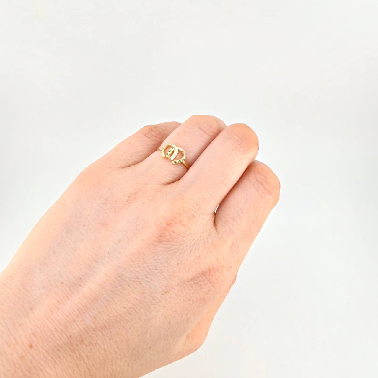 Anillo Doble Herradura 1.55 g / T5 1/2 Oro Amarillo 18K