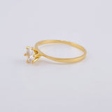 Anillo Solitario Seis Garras 1.45 g / T6 Oro Amarillo 18K