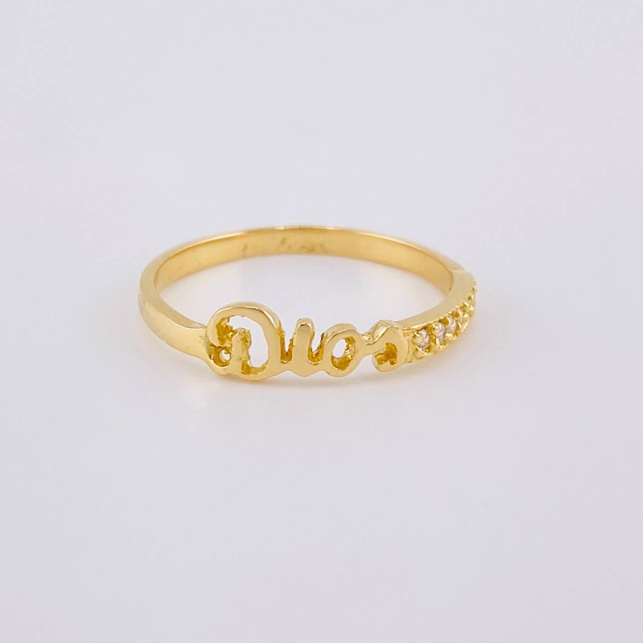 Anillo Dios 1.35g / T6 Oro Amarillo 18K