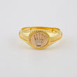 Anillo Corona Rayado 3.3 g / T10 Tres Oros 18K