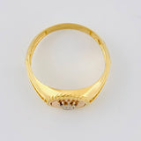 Anillo Corona Rayado 3.3 g / T10 Tres Oros 18K