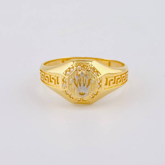 Anillo Corona Tribal 3.55 g / T10 Oro Amarillo 18K