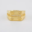 Anillo Sello Linea Infinita Tornillos 7.4 g / T11 Oro Amarillo 18K