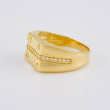 Anillo Sello Linea Infinita Tornillos 7.4 g / T11 Oro Amarillo 18K