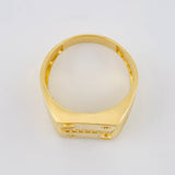 Anillo Sello Linea Infinita Tornillos 7.4 g / T11 Oro Amarillo 18K