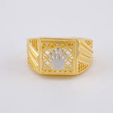 Anillo Corona Filigrama 5.95 g / T9 1/2 Dos Oros Amarillo Blanco 18K