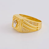 Anillo Corona Filigrama 5.95 g / T9 1/2 Dos Oros Amarillo Blanco 18K