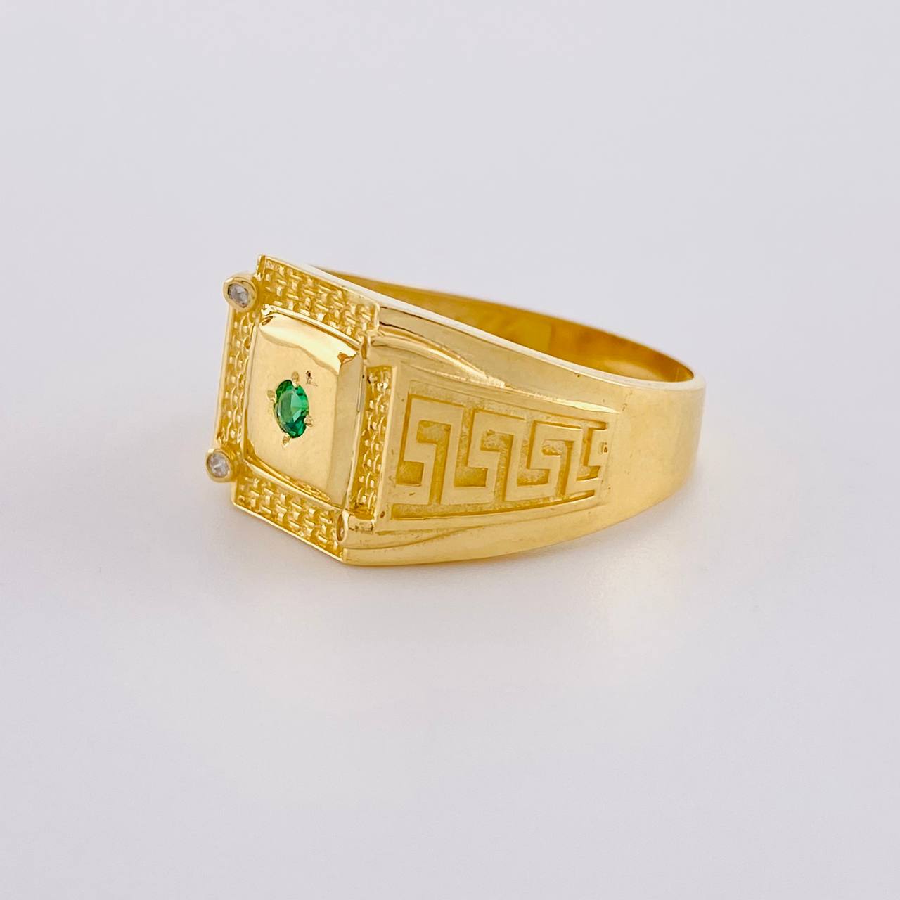 Anillo Cuadrilátero Tribal 4.4 g / T9 1/4 Oro Amarillo 18K
