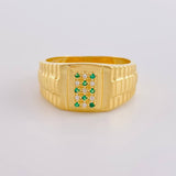 Anillo Sello Rectangular 5 g / T11 Oro Amarillo 18K