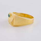 Anillo Sello Linea Diagonal 4.45 g / T9 1/2 Oro Amarillo 18K
