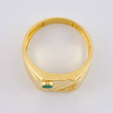 Anillo Sello Linea Diagonal 4.45 g / T9 1/2 Oro Amarillo 18K