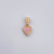 Dije Corazon 0.5gr / 1.7cm / Electroestatico Rosado Oro Amarillo 18K &
