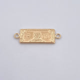 Herraje One Dólar 1.3gr / 2.7cm / Troquelado Oro Amarillo 18K *