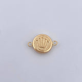 Herraje Corona Rx 0.8gr / 1.2cm / Punteado Oro Amarillo 18K &