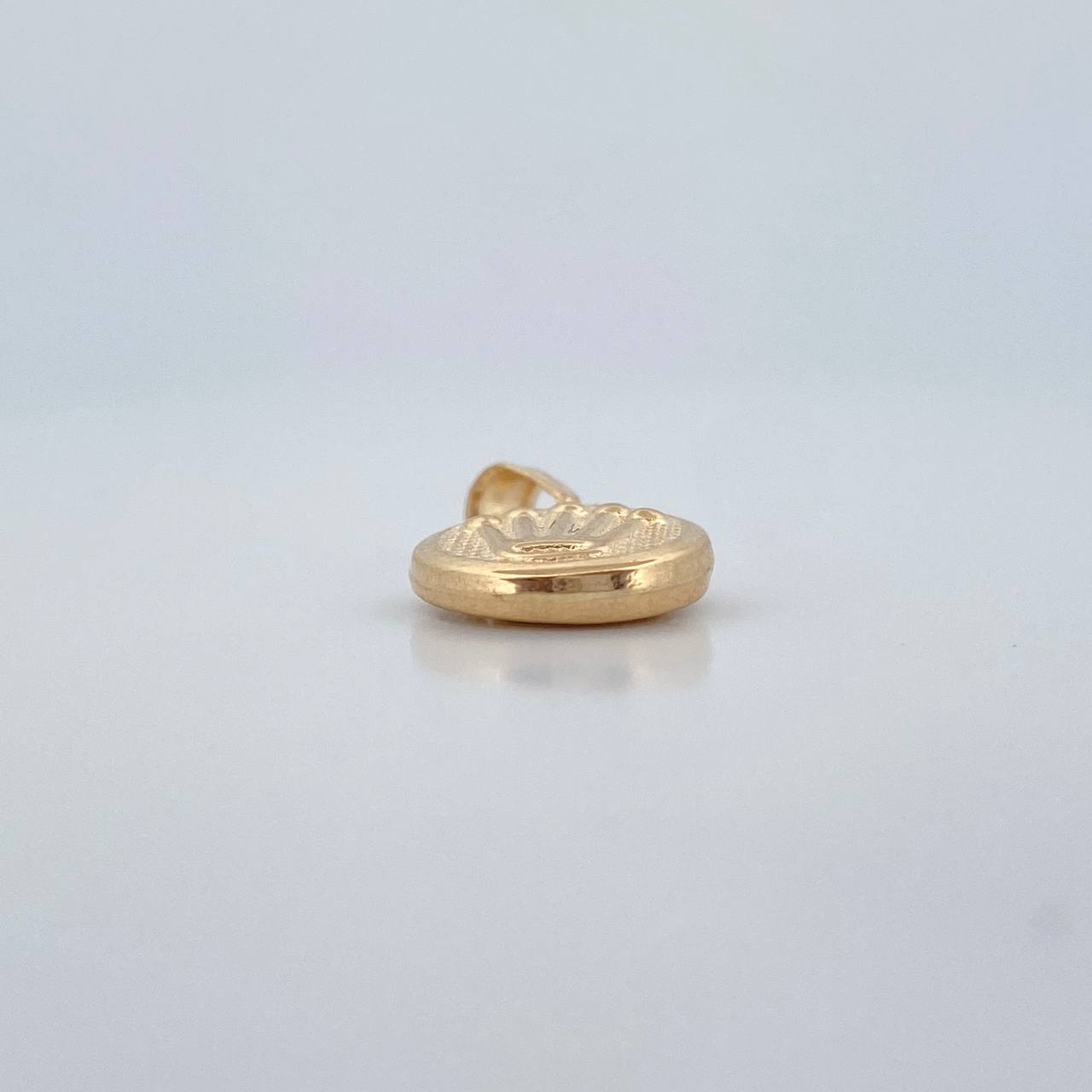Dije Corona Rx 0.9gr / 2cm / Punteado Oro Amarillo 18K &