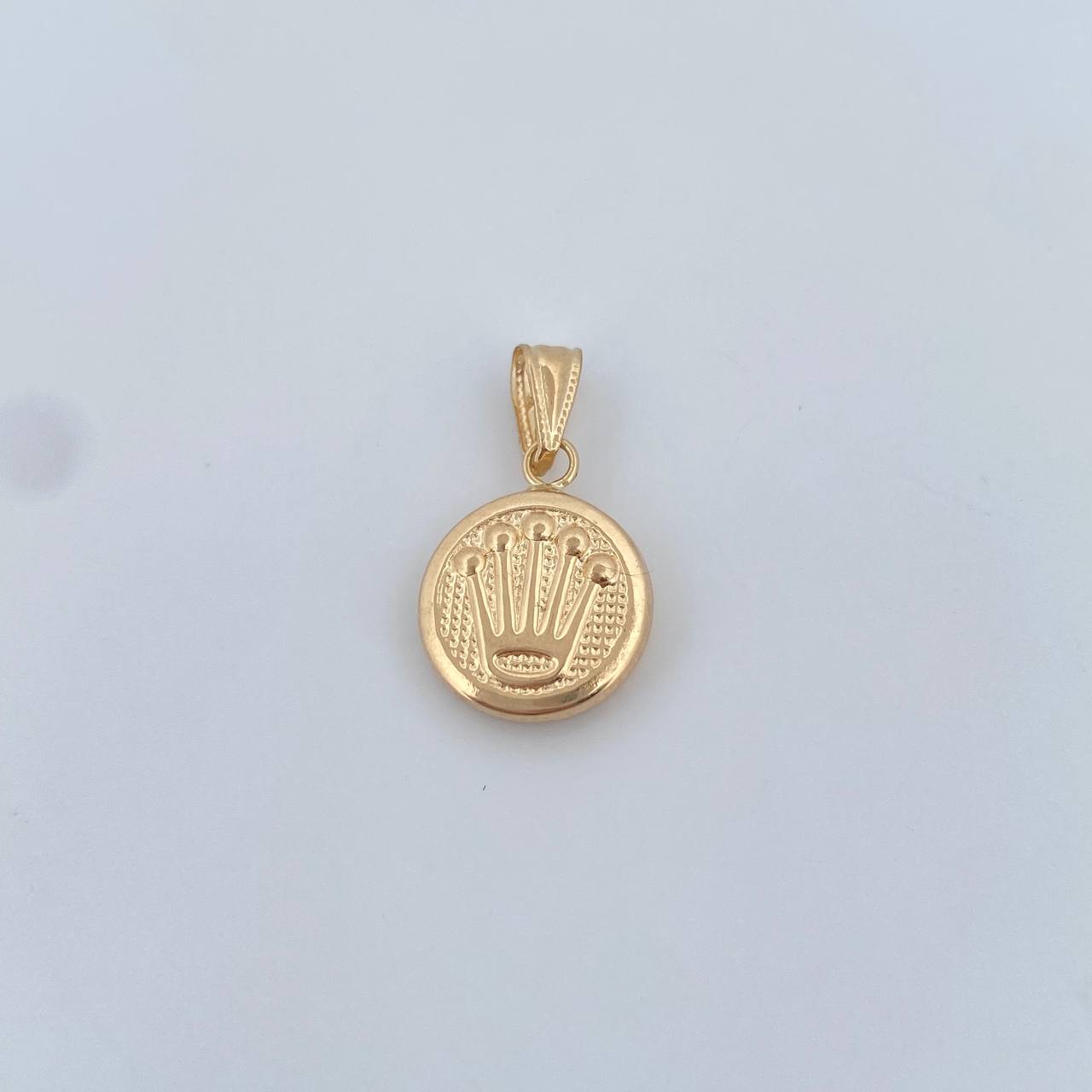 Dije Corona Rx 0.95gr / 2cm / Punteado Oro Amarillo 18K &