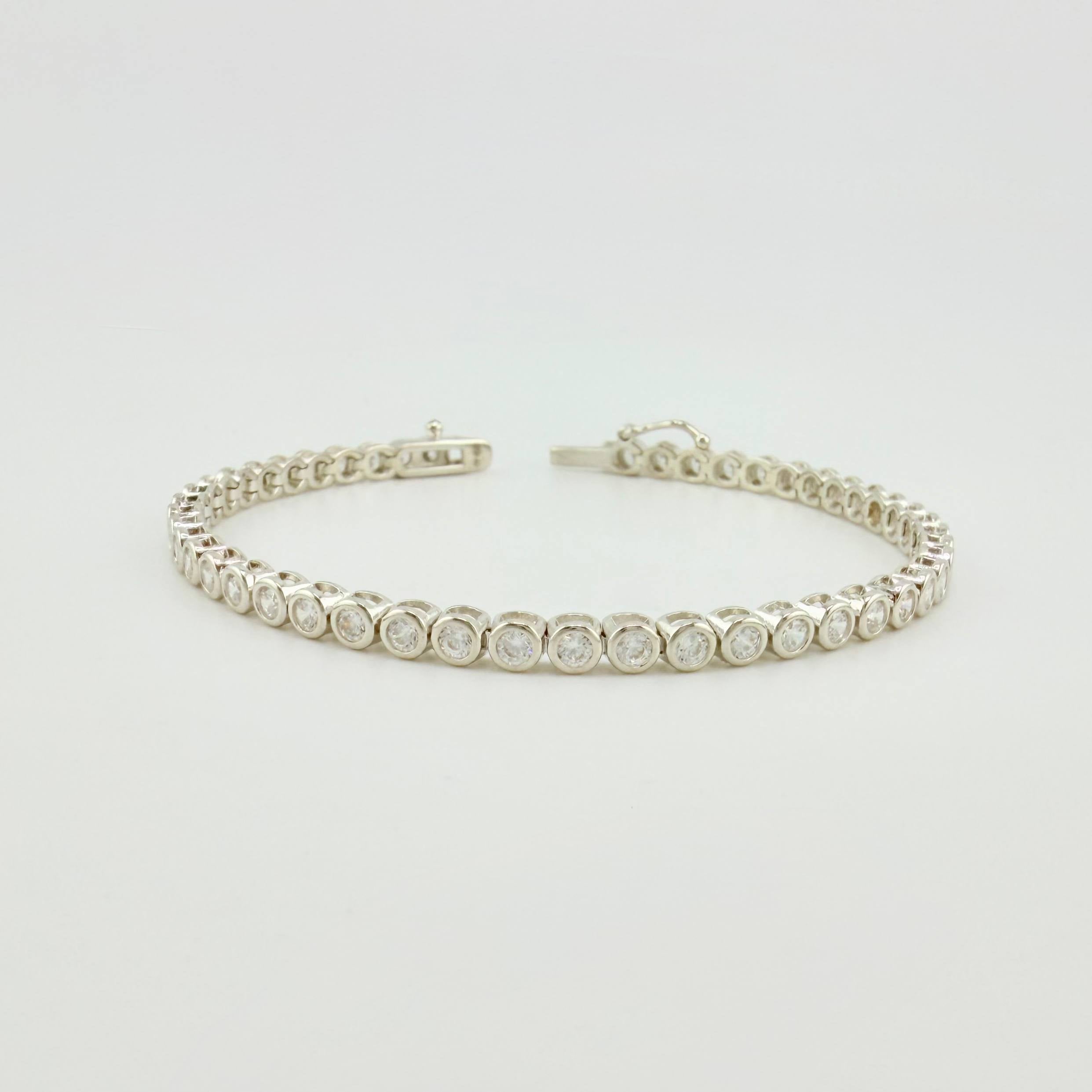 Pulso Tenis Burbuja 9.35gr / 18.5cm / 3.7mm Plata 925 *