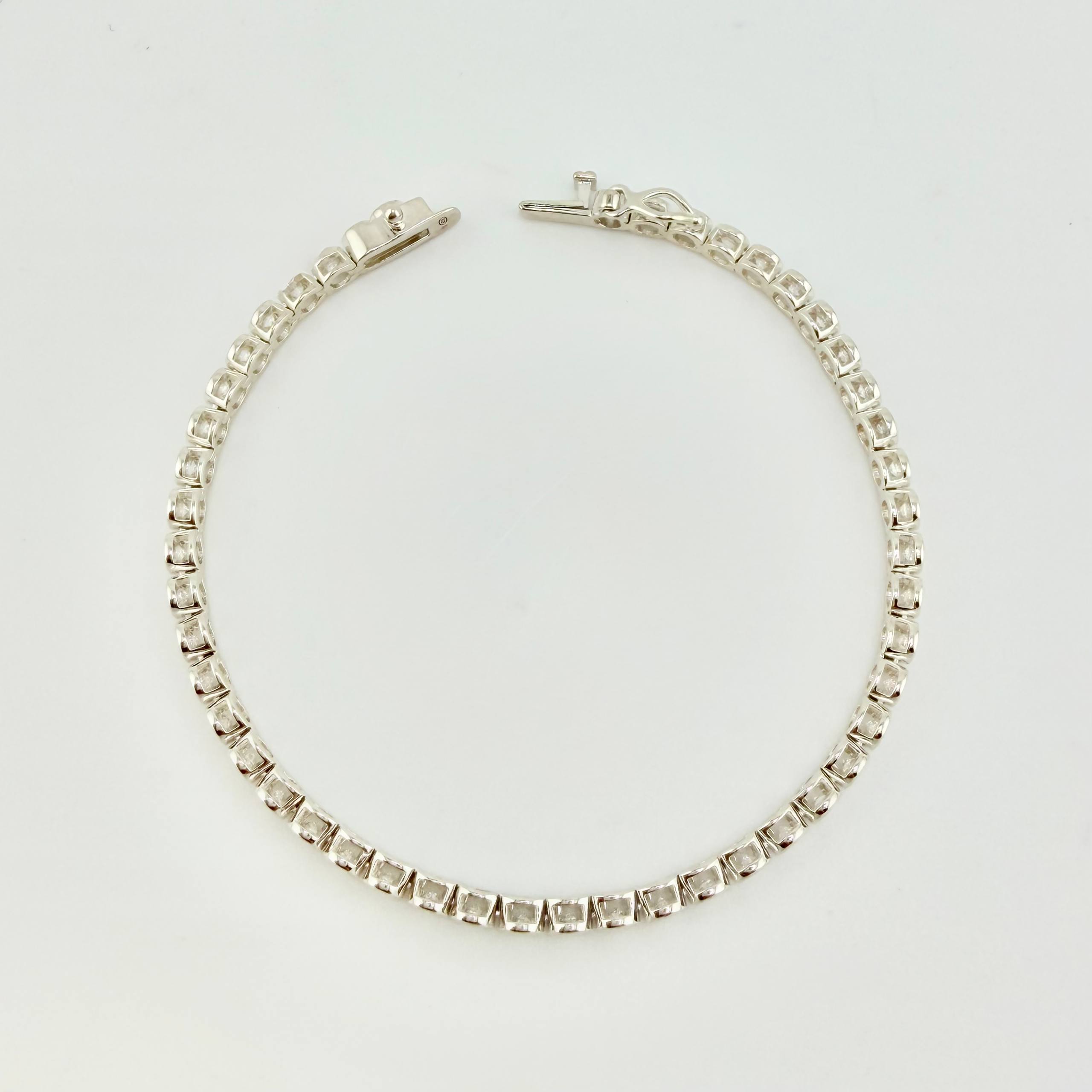 Pulso Tenis Burbuja 9.35gr / 18.5cm / 3.7mm Plata 925 *