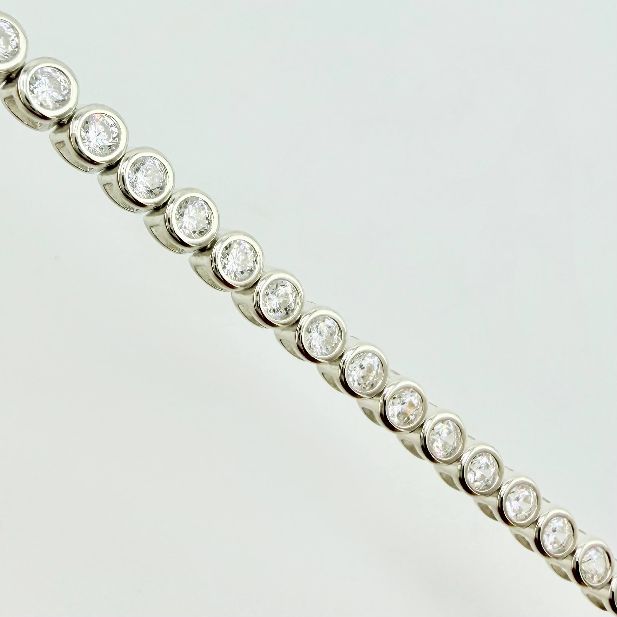 Pulso Tenis Burbuja 9.35gr / 18.5cm / 3.7mm Plata 925 *