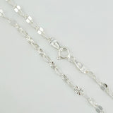 Cadena Flor Espejo 5.65gr / 60cm / 3.4mm Plata 925