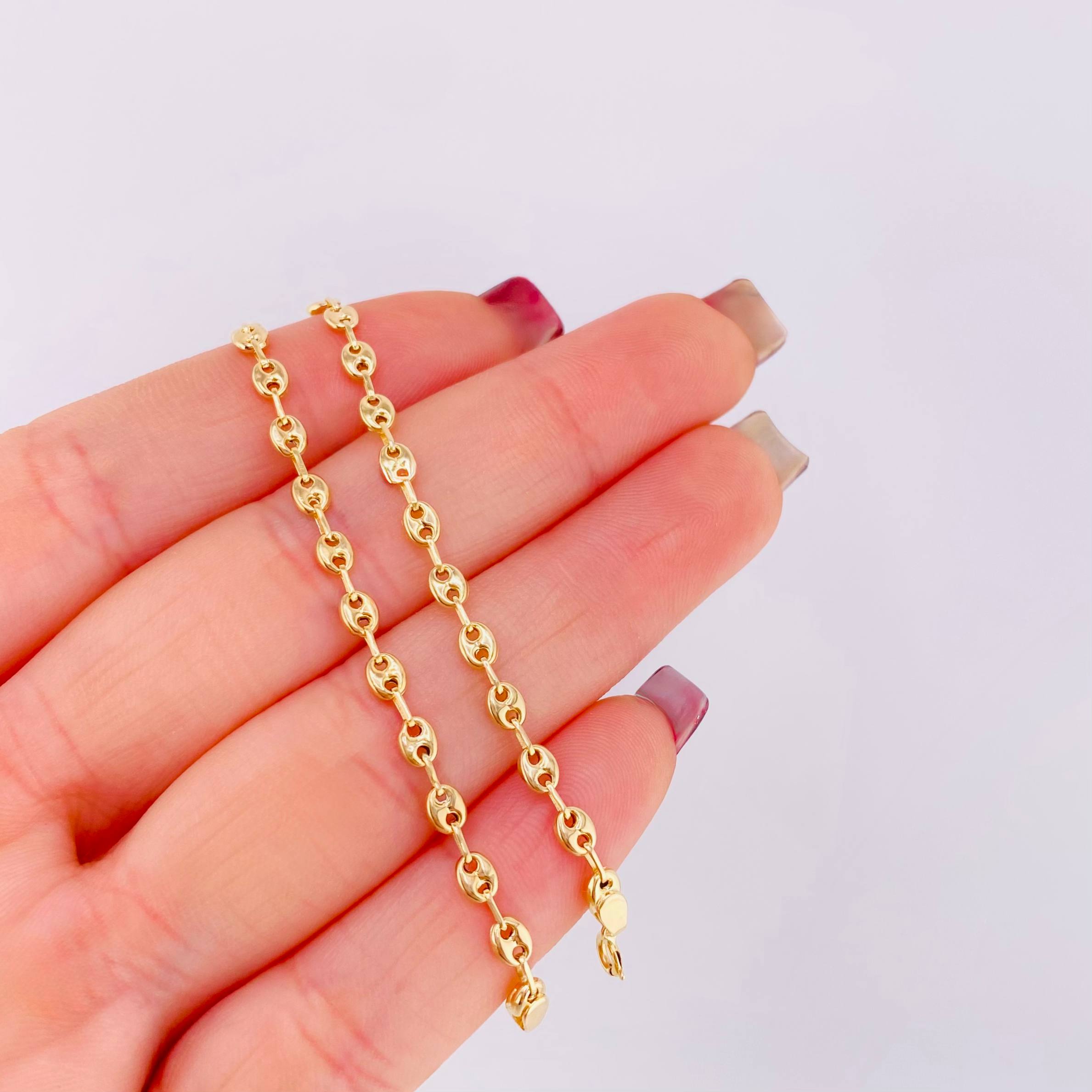 Tobillera Gc 3.05gr / 24.5cm / 4.1mm Oro Amarillo 18K *